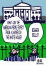 Cartoon: Lawyer President in White House (small) by Paul Brennan tagged obama,lawyer,elected