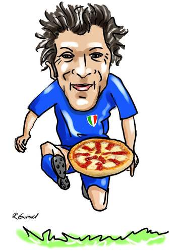 Cartoon: Allessandro del Piero (medium) by Ralf Conrad tagged fußball,italien,allessandro,del,piero