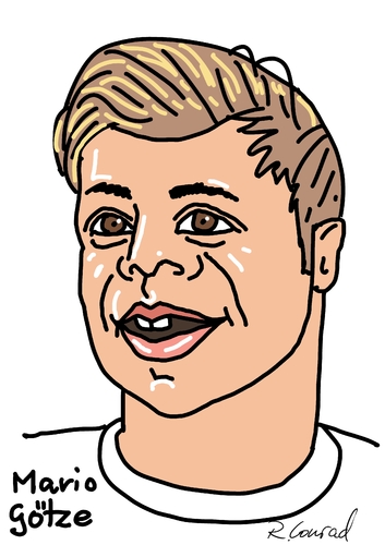 Cartoon: Mario Götze (medium) by Ralf Conrad tagged mario,götze,wm,2014