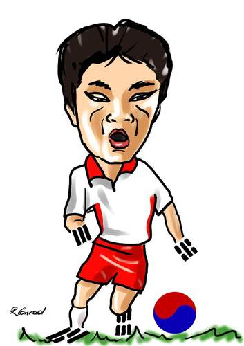 Cartoon: Park Ji Sung (medium) by Ralf Conrad tagged park,ji,sung,südkorea