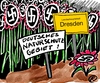 Cartoon: Politische Bewegungen in Dresden (small) by Ralf Conrad tagged pegida,dresden,rechtsnational