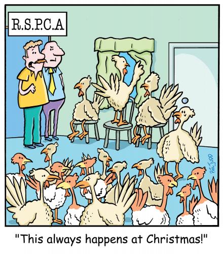 Cartoon: TP0196christmasrspcaturkey (medium) by comicexpress tagged christmas,xmas,meal,roast,dinner,turkey,food,rspca,animal,protection,poultry