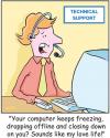 Cartoon: TP00004computer (small) by comicexpress tagged computer,computers,help,desk,internet,date,dating,men,women,sex,sexes,romance,romantic