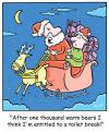 Cartoon: TP0198christmassantasleigh (small) by comicexpress tagged santa,claus,christmas,warm,beer,alchohol,bladder,toilet,break