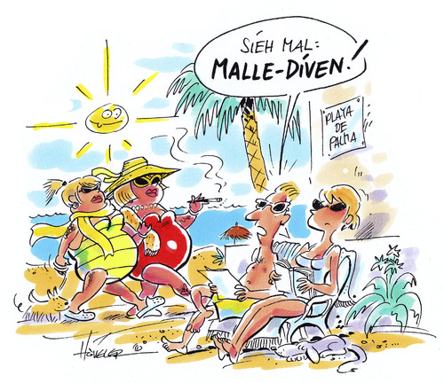 Cartoon: Mallediven (medium) by Hoevelercomics tagged mallorca,malediven