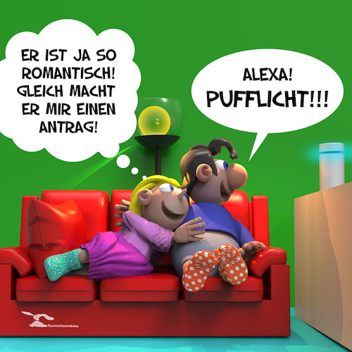 Cartoon: Alexa (medium) by Rüsselhase tagged beziehung,alexa,valentisntag