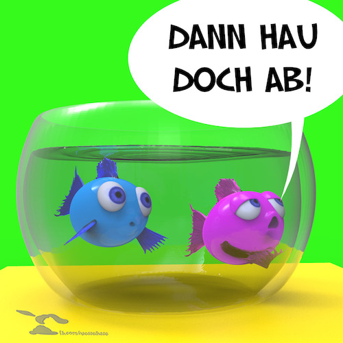 Cartoon: Beziehung (medium) by Rüsselhase tagged fisch,fischglas,goldfisch,beziehung
