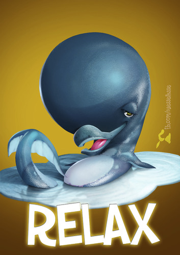 Cartoon: Dolphin Releax (medium) by Rüsselhase tagged dolphin,releax,sea,fish