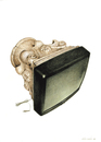 Cartoon: TV (small) by Agim Sulaj tagged tv media history art