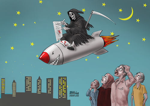 Cartoon: War and destruction (medium) by jabar tagged trump