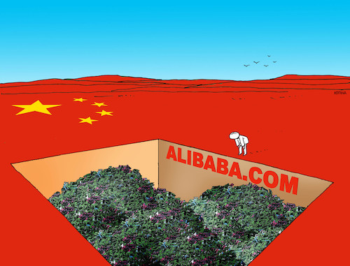 Cartoon: alimoney (medium) by Lubomir Kotrha tagged jack,ma,alibaba,com,china,internet