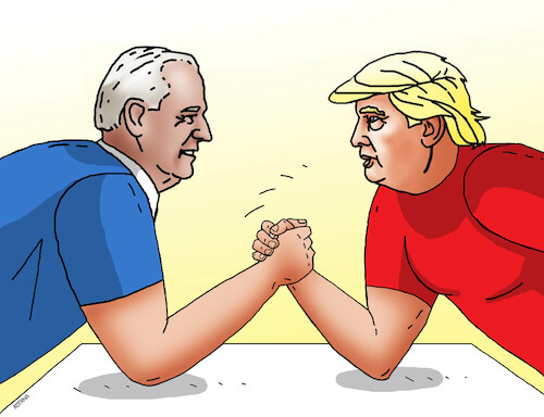 Cartoon: bidtrump22 (medium) by Lubomir Kotrha tagged usa,wahlen,biden,trump,senators,guverners,usa,wahlen,biden,trump,senators,guverners