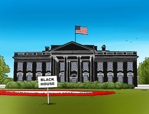 Cartoon: blackhouse (medium) by Lubomir Kotrha tagged usa,trump,white,house,usa,trump,white,house
