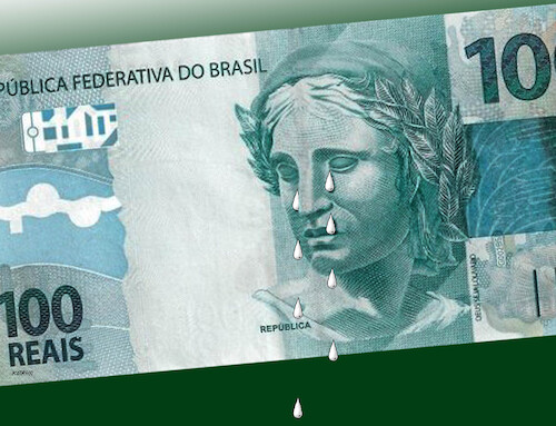 Cartoon: brasilplac (medium) by Lubomir Kotrha tagged brazil,currency,problems,brasil,central,bank,dollar,real,brazil,currency,problems,brasil,central,bank,dollar,real