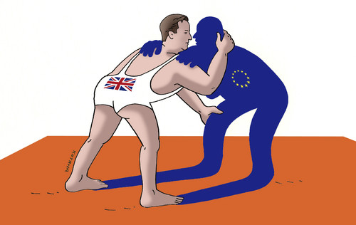 Cartoon: cameroneu (medium) by Lubomir Kotrha tagged election,in,the,uk,cameron,miliband