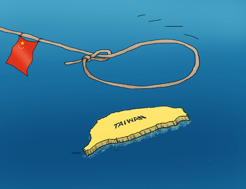 Cartoon: chinalaso (medium) by Lubomir Kotrha tagged china,taiwan,china,taiwan