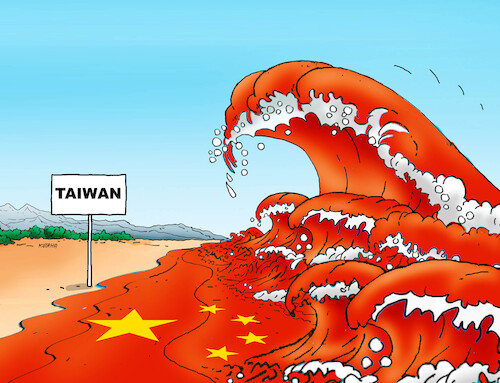 Cartoon: chinatai26 (medium) by Lubomir Kotrha tagged china,taiwan,china,taiwan