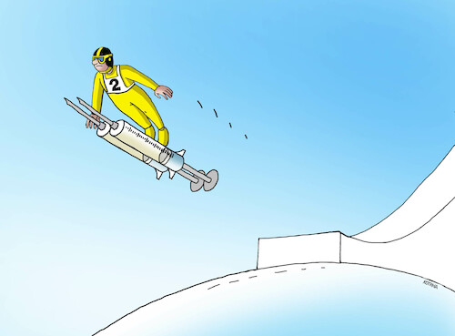 Cartoon: dopingskok20 (medium) by Lubomir Kotrha tagged winter,olympic,games,2022,china,winter,olympic,games,2022,china