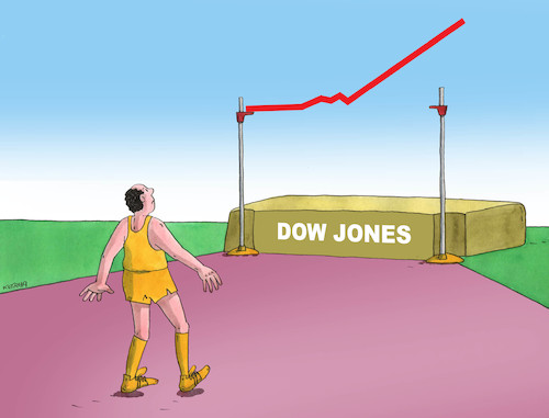 Cartoon: dowjones17 (medium) by Lubomir Kotrha tagged usa,money,dollar,dow,jones,wall,street