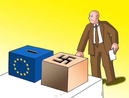 Cartoon: euvolba (medium) by Lubomir Kotrha tagged eu,elections,europa,euro,europarlament
