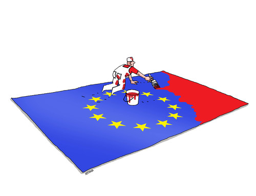 Cartoon: euzmena (medium) by Lubomir Kotrha tagged eu,euro,libra,dollar,world,brexit