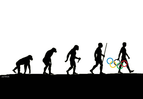 Cartoon: evolymp (medium) by Lubomir Kotrha tagged olympic,games,brazil,rio,de,janeiro,the,world,sport,doping