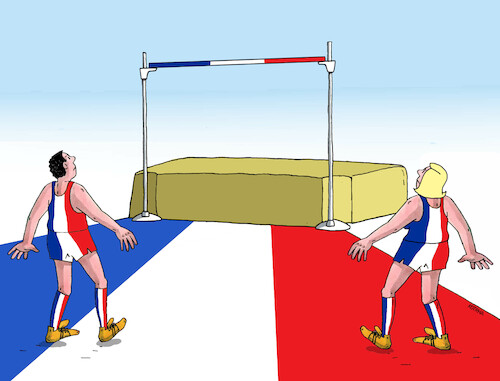 Cartoon: france elections 2 (medium) by Lubomir Kotrha tagged france,elections,macron,le,pen,france,elections,macron,le,pen