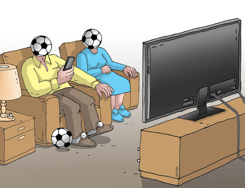 Cartoon: futtv24 (medium) by Lubomir Kotrha tagged football,european,championship,2024,football,european,championship,2024