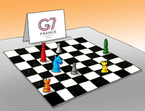 Cartoon: g7-19 (medium) by Lubomir Kotrha tagged summit,g7,france,biarritz,2019