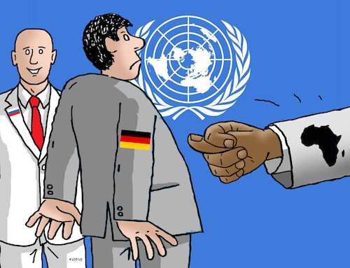 Cartoon: gerafrifig3 (medium) by Lubomir Kotrha tagged germany,un,failure,not,elected,germany,un,failure,not,elected