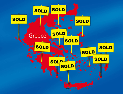 Cartoon: greesold (medium) by Lubomir Kotrha tagged greece,tsipras,syriza,election,eu,euro