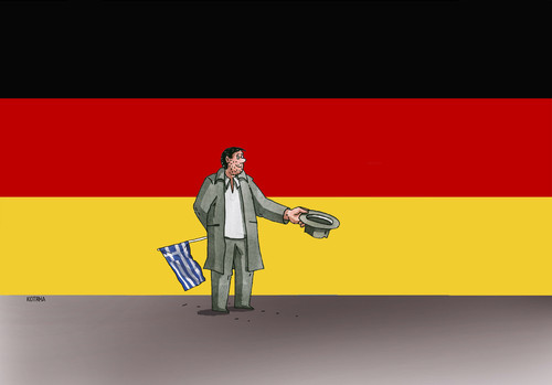 Cartoon: greezobrak (medium) by Lubomir Kotrha tagged greece,eu,europe,ecb,syriza,money,deutschland