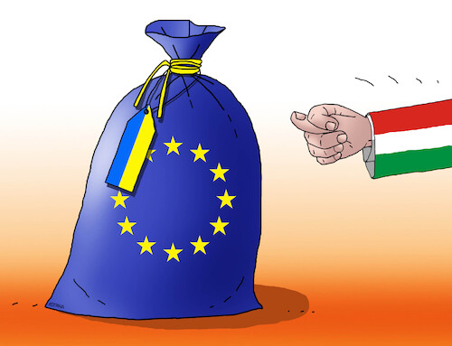 Cartoon: hunfig24 (medium) by Lubomir Kotrha tagged hungary,viktor,orban,eu,aid,to,ukraine,problems,hungary,viktor,orban,eu,aid,to,ukraine,problems