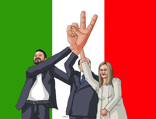 Cartoon: italy3 (medium) by Lubomir Kotrha tagged italy,elections,giorgia,meloni,eu,italy,elections,giorgia,meloni,eu