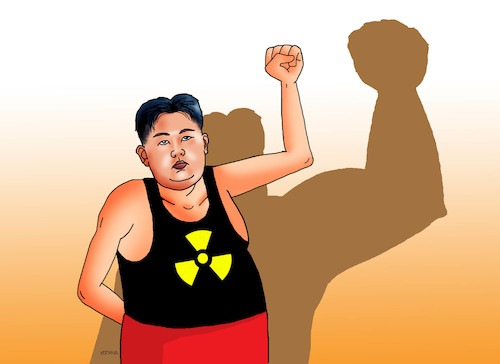 Cartoon: kimsvalovec (medium) by Lubomir Kotrha tagged kim,nord,korea,nuclear,war,usa,trump,world