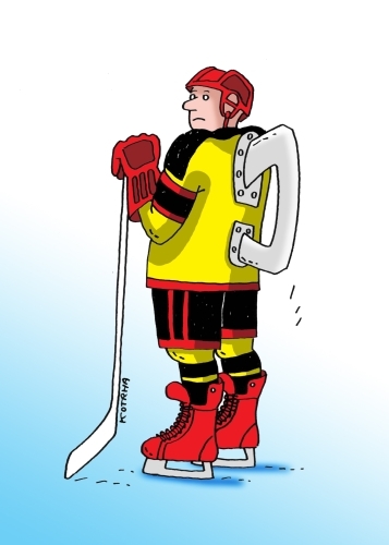 Cartoon: korculaa (medium) by Lubomir Kotrha tagged ice,hockey