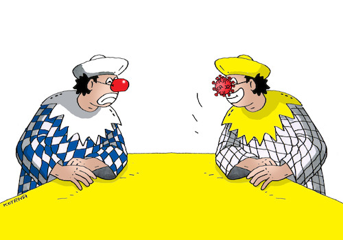 Cartoon: koroklaun (medium) by Lubomir Kotrha tagged corona,clowns,world,pandemic