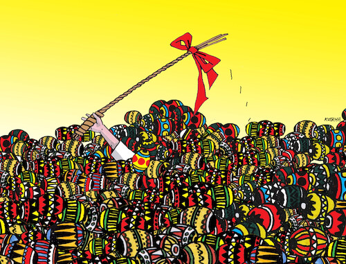 Cartoon: kraslokopa (medium) by Lubomir Kotrha tagged easter,holidays,eggs,easter,holidays,eggs