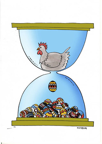 Cartoon: kraslopresyp (medium) by Lubomir Kotrha tagged ostern,eggs,kraslice
