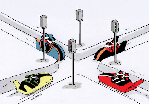 Cartoon: krizovat (medium) by Lubomir Kotrha tagged italy,winter,olympics,italy,winter,olympics