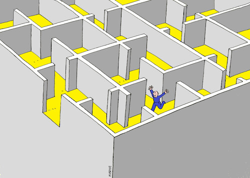 Cartoon: labyrint26 (medium) by Lubomir Kotrha tagged maze,labyrinth,maze,labyrinth