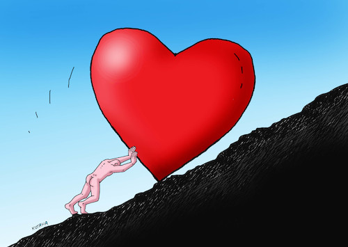 Cartoon: majsizyf (medium) by Lubomir Kotrha tagged may,love,woman,man,may,love,woman,man