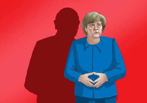 Cartoon: merkelschulz (medium) by Lubomir Kotrha tagged germany,governmental,coalition,merkel,schulz,europe,euro,the,world