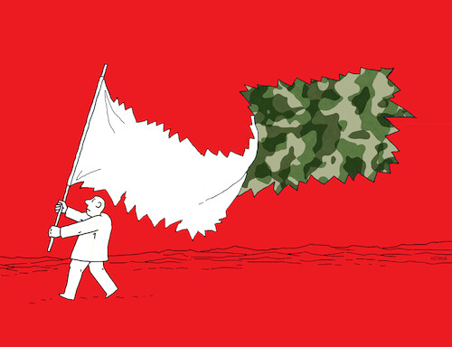 Cartoon: nebomask (medium) by Lubomir Kotrha tagged flag,flag