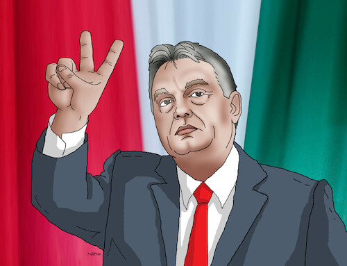 Cartoon: orbanvic (medium) by Lubomir Kotrha tagged hungary,elections,orban,hungary,elections,orban