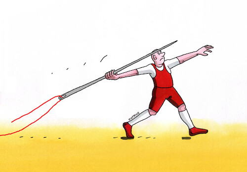 Cartoon: ostepnit (medium) by Lubomir Kotrha tagged olympic,games,2024,paris,france,olympic,games,2024,paris,france