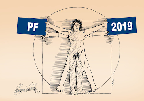 Cartoon: pf2019 (medium) by Lubomir Kotrha tagged happy,new,year