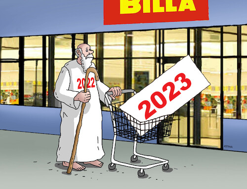 Cartoon: pf22-3 (medium) by Lubomir Kotrha tagged pf,2023,happy,new,year,pf,2023,happy,new,year