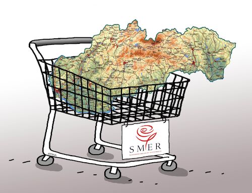 Cartoon: smerkos (medium) by Lubomir Kotrha tagged slovakia,elections,slovakia,elections