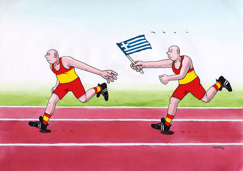 Cartoon: spaatlet (medium) by Lubomir Kotrha tagged spain,parliament,elections,democracy,euro